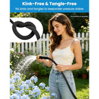 50 Ft Garden Hose, Non-Expanding Water Hose, Ultra Flexible, Burst-Resistant, Kink-Free, High-Pressure Garden Hose For Easy All-Weather Use On Lawns, Gardens, And Outdoor Cleaning