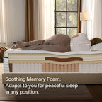 Queen Mattress 12 Inch, Medium Plush Hybrid Queen Size Mattress with Memory Foam & Individually Wrapped Pocket Coils, Pressure-Relieving Support & Motion-Reducing Design