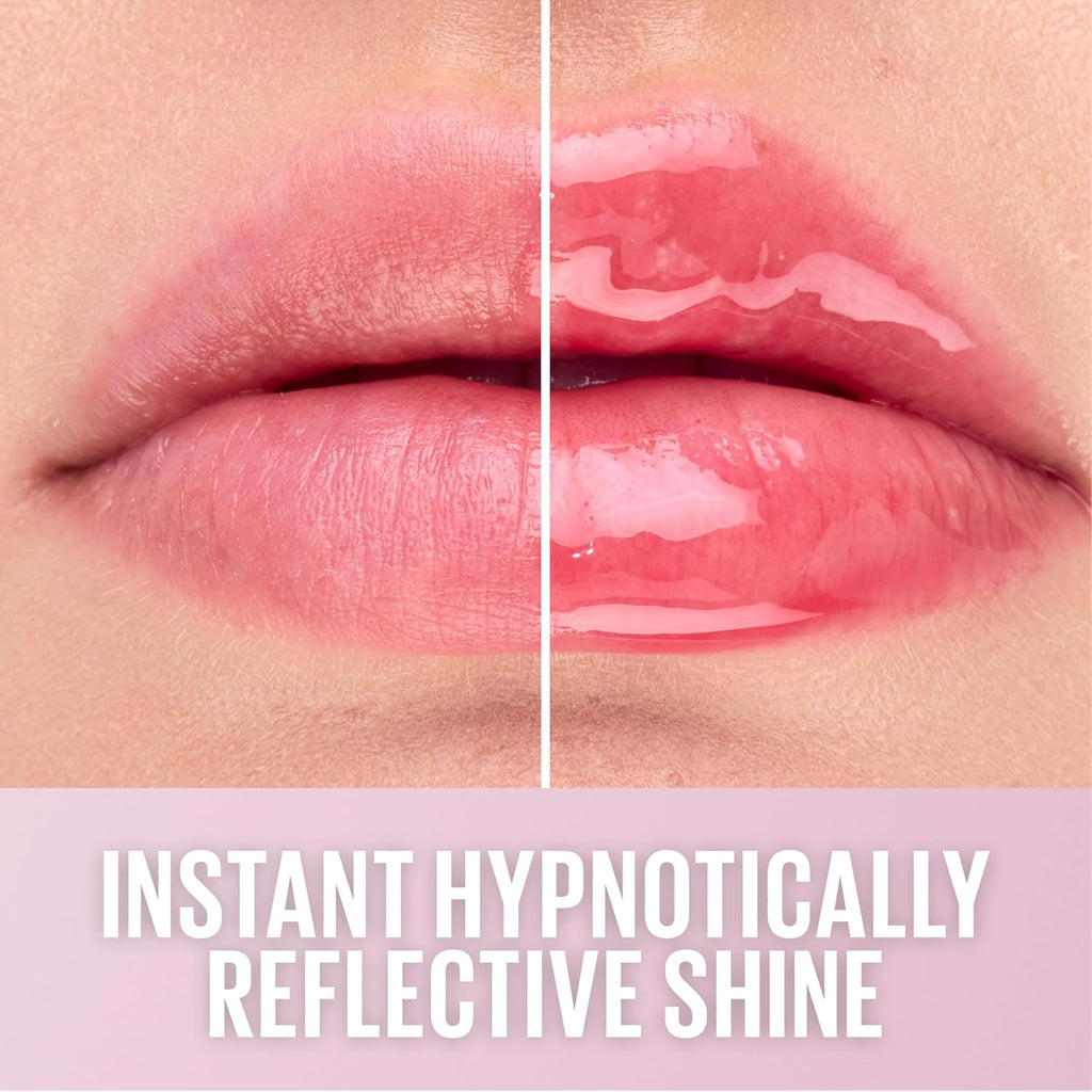 MAYBELLINE Lifter Oil-in-Gel Lip Gloss for Glassy, Bouncy Shine, Hydrating, Tinted Lip Balm and Moisturizer with Hyaluronic Acid and Passionfruit Oil, Strawberry Shake (Mauve Pink)
