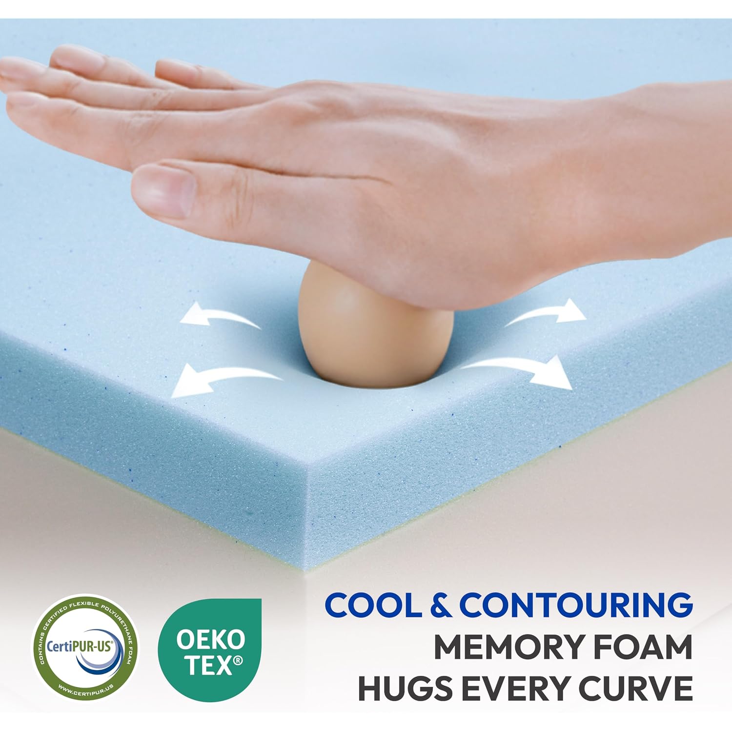 Gelsea 6 Inch Full Size Mattress, Firm Gel Memory Foam Full Mattress In A Box, Firm Back Support For Pressure Relief & Spinal Alignment, Certipur-Us Certified, Fiberglass-Free