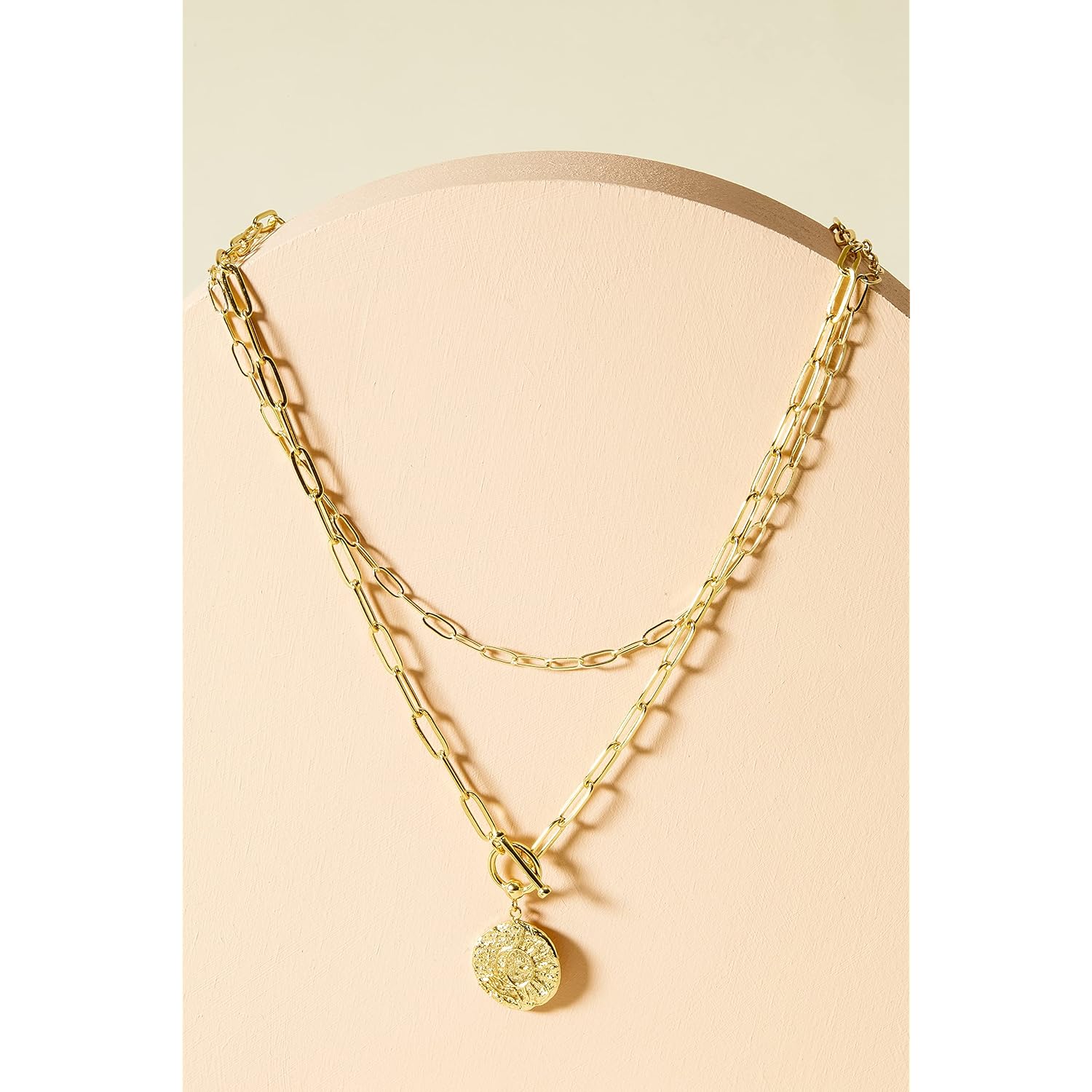 PAVOI 14K Gold Plated Layering Necklaces | Stylish Minimalist Design Pendant Necklaces | Bar, Circle, Lotus, Disc, Dog Tag, Horizontal Bar Pendants for Women