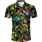 Raisevern Mens Hawaiian Shirt Casual Button Down Short Sleeve Tropical Beach Dress Shirt For Summer Holiday