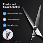 Hair Cutting Scissors, 6.5" Stainless Steel Barber Haircut Shears for Men/Woman, Professional Trimming Scissors Kit for Salon and Home Use, Sharp Edge for Precise Cutting