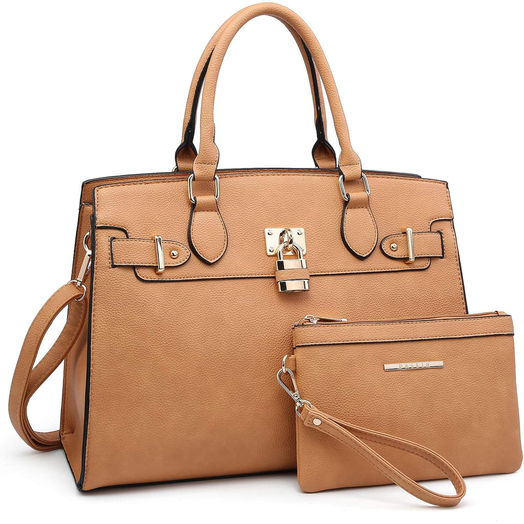 Dasein Women Handbags And Purses Ladies Shoulder Bag Top Handle Satchel Tote Work Bag With Matching Clutch