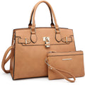 Dasein Women Handbags And Purses Ladies Shoulder Bag Top Handle Satchel Tote Work Bag With Matching Clutch