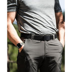 Chaoren 1.5" Nylon Ratchet Belts For Men - Adjustable Casual Work Belt With Slide Buckle - Trim To Fit