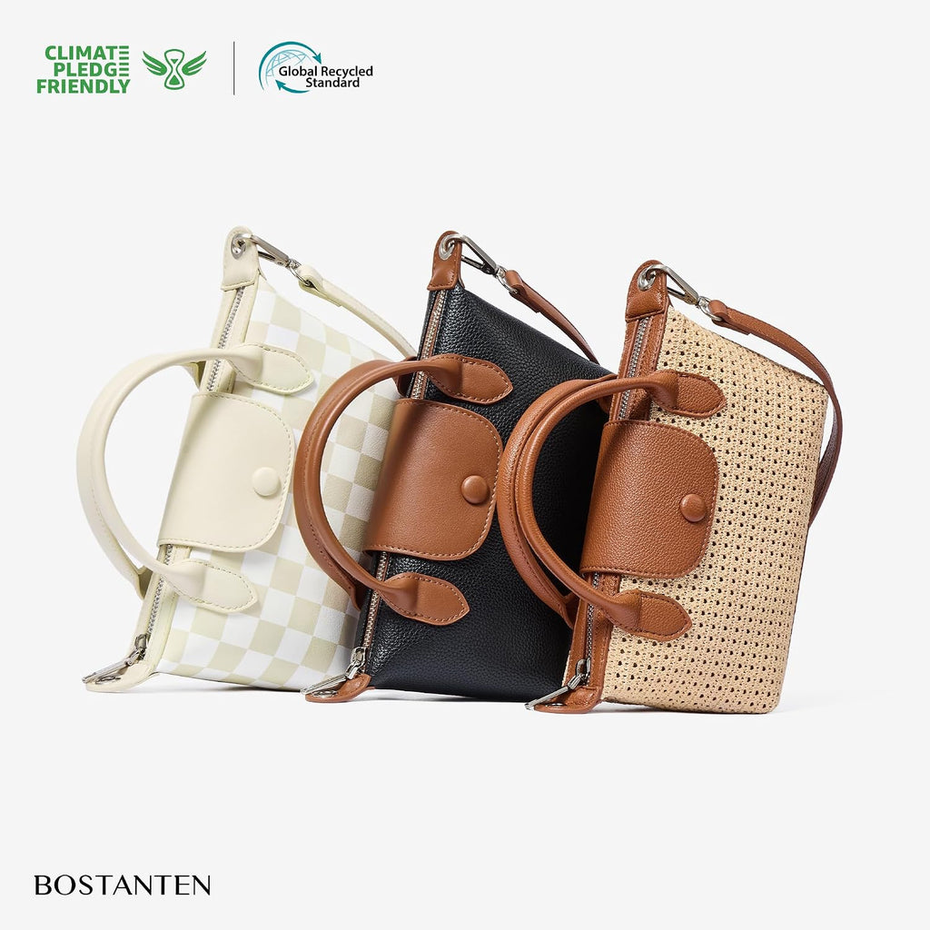 Bostanten Mini Tote For Women Crossbody Bag With Adjustable Strap Top Handle Summer Purse For Everyday Use