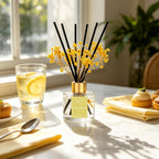 Reed Diffuser Set,3.38 Fl Oz (100 Ml) - Lemon Verbena Oil Diffusers With 6 Reed Sticks For Bathroom Shelf Decor