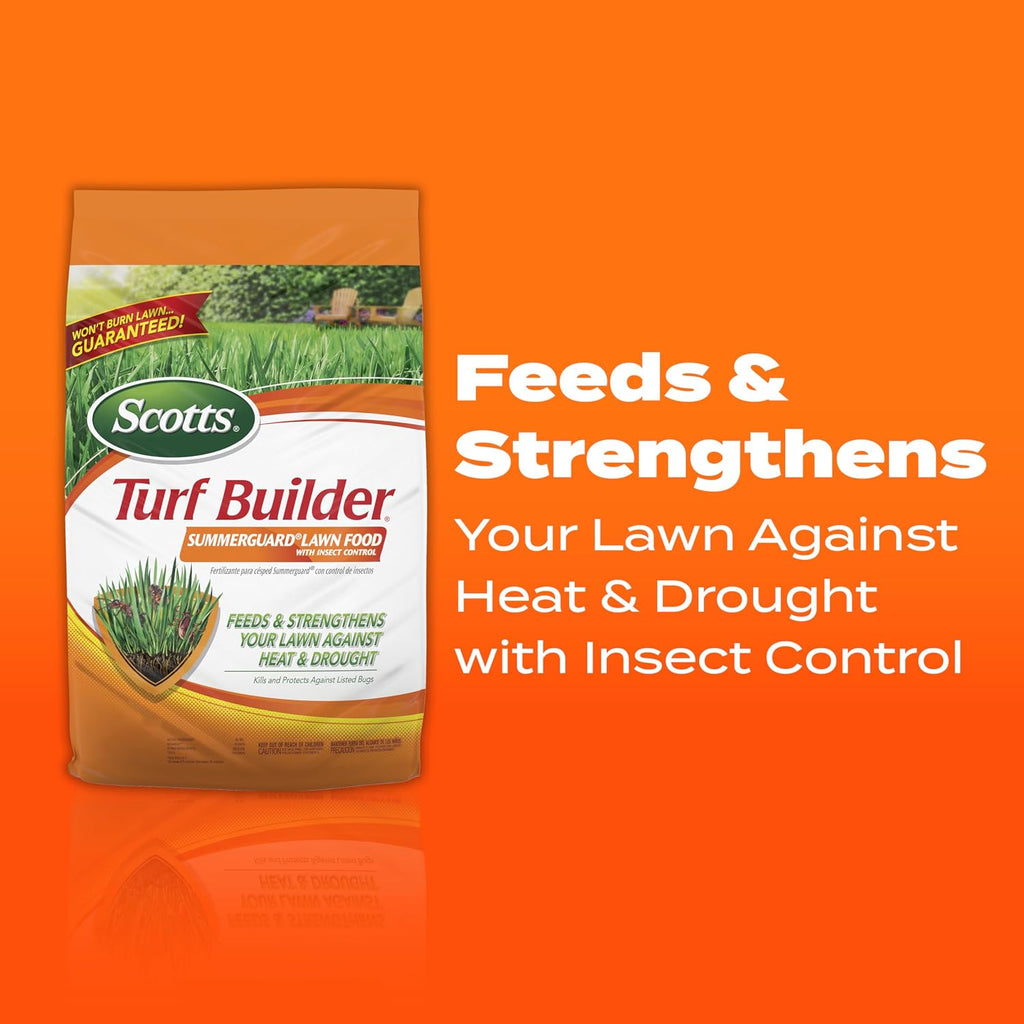 Scotts Turf Builder Summerguard Lawn Food With Insect Control - Lawn Fertilizer And Insect Killer, 5,000 Sq. Ft., 13.35 Lbs.