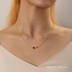 MignonandMignon Birthstone Necklace for Mom Grandma | Custom Family Birthstone Jewelry for Women | Up to 6 Stones Mothers Day Birthday Gift for Her