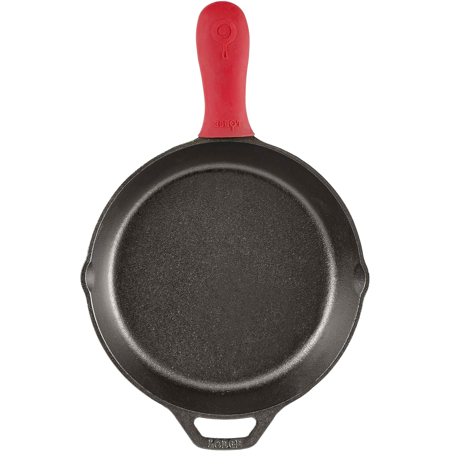 Lodge Silicone Hot Handle Holder - Heat-Resistant Cast Iron Skillet Handle Cover for Pans 9 Inches & Larger - Dishwasher-Friendly Silicone Hot Grip Sleeve - Reusable Skillet Accessory - Red