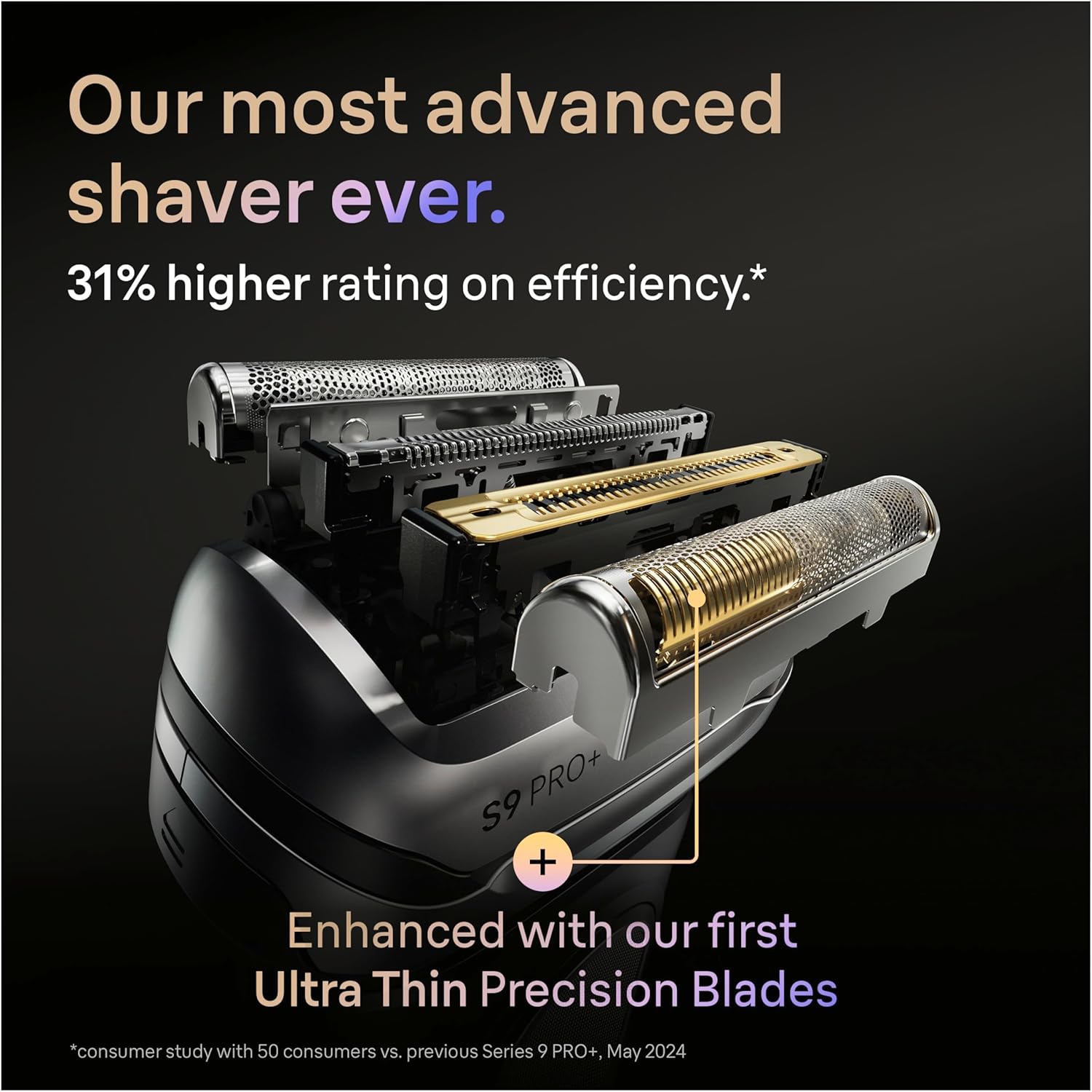 Braun Series 9 PRO+ Electric Shaver, Wet & Dry Razor, Pro SensoAdapt, 6in1 SmartCare Center, 9697CC, Silver