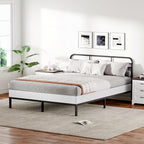 7 Inch Box Spring For Queen Bed, Quick Assembly Queen Size Metal Mattress Foundation With Fabric Cover, Strong Steel Frame, Heavy Duty, Low Profile Bed Frame Base Cama, Queen Upgraded Version