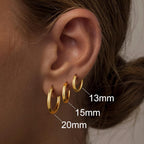M MOOHAM Gold Plated Hoop Earrings for Women - Hypoallergenic 14K Gold Plated Hoops Earrings Set for Sensitive Ears Earring Stack for Women Trendy Jewelry Gifts Lightweight 13-60mm