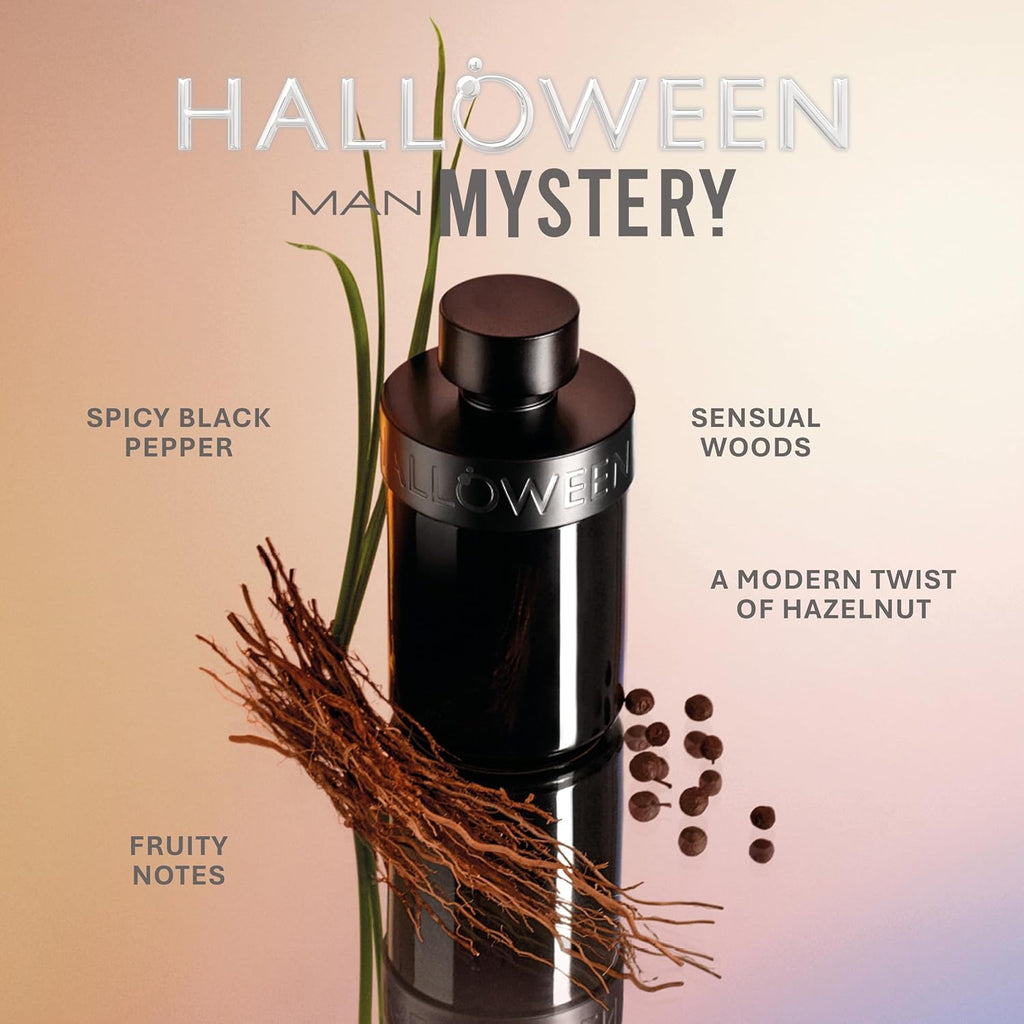 Halloween Man Mystery Eau de Parfum, Fruity and Fresh Spicy Perfume with Pepper, Lavender, and Mandarin Notes, Aromatic Everyday Fragrance, Long-Lasting Scent
