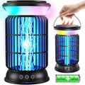 Solar Bug Zapper Outdoor, 4 In 1 Outdoor Essential, 4200V Mosquito Zapper With Ambient Light, Smart Auto Mode, Solar Usb Power For Camping Patio Garden Outdoor Living