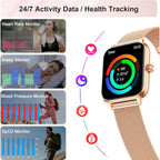 Smart Watch For Women & Men, 2026 New 1.96’’ Reloj Inteligente Para Mujer Answer/Make Calls, Blood Pressure, Hr, Sleep Monitor, 110+ Sport Modes, Voice Assistant Fitness Watch For Ios Android Phone
