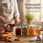 Yingerhuan Glass Regular Mouth Mason Jars, 16 Oz Clear Glass Jars With Silver Metal Lids For Sealing, Canning Jars For Food Storage, Overnight Oats, Dry Food, Snacks, Candies, Diy Projects (4Pack)
