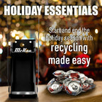 Mckay Metal Can Crusher, Wall-Mounted 12/16 Oz. Smasher - Black | Heavy-Duty Recycling Smasher For Aluminum Seltzer, Soda, Beer Cans And Bottles, Gadgets For Home