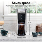 Hamilton Beach Flexbrew Advanced 4-In-1 Single Serve Coffee Maker | Hot & Iced Coffee Maker | Removable 45 Oz. Reservoir | Uses Pod Packs & Grounds | Fast Brewing | Black