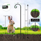 32" Small Shepherd Hooks For Outdoor,Adjustable Decorative Garden Hooks For Solar Lanterns, Hanging Plants, Wind Chimes & Garden Decor, 2 Pack