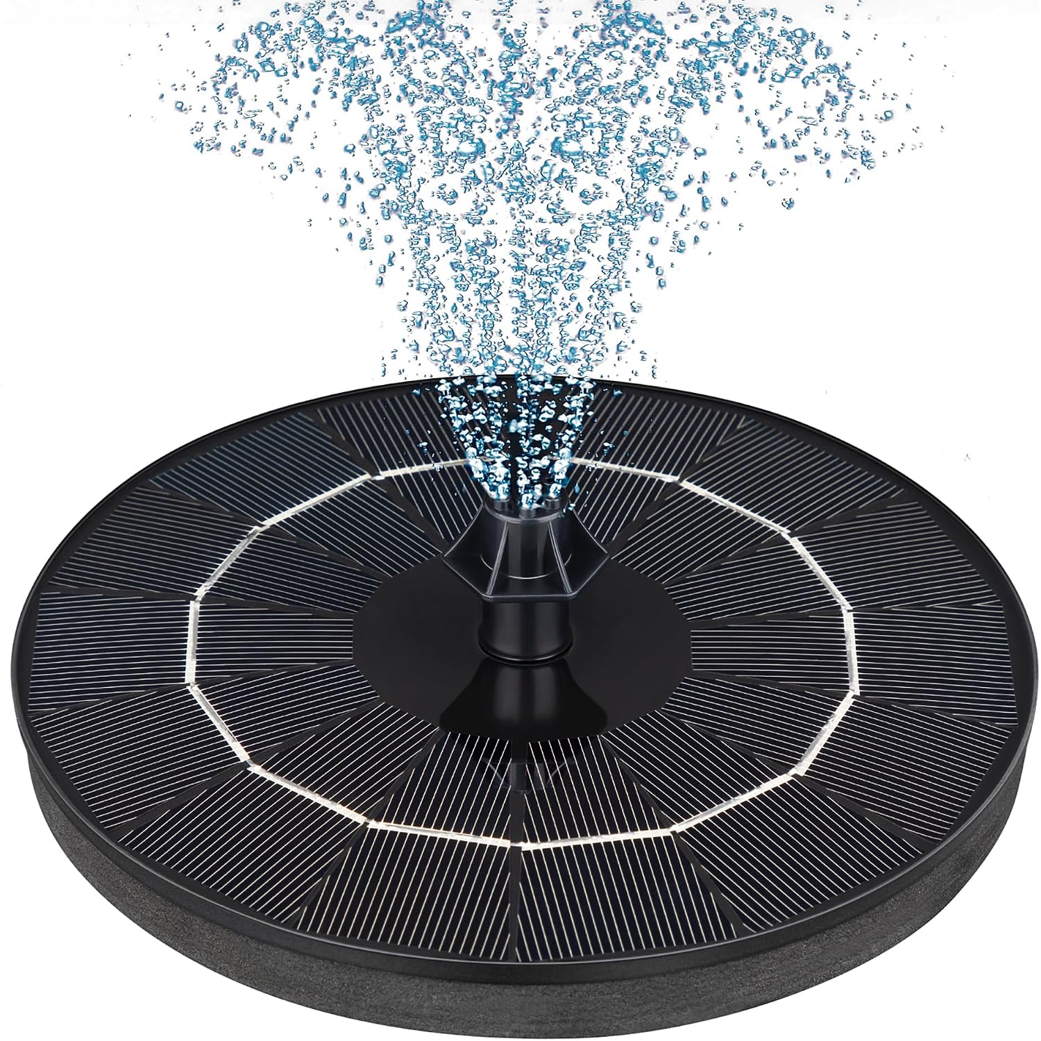 Mademax Upgraded Solar Fountain With 4 Easy Install Nozzle And Fixer, Solar Powered Fountain Pump For Bird Bath, Garden, Pond, Pool, Fish Tank, Outdoor