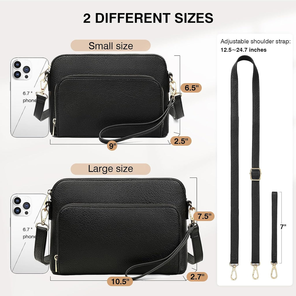 Crossbody Bag For Women - Pu Leather Shoulder Bag Trendy Small Crossbody Purse Bag For Travel Work Party