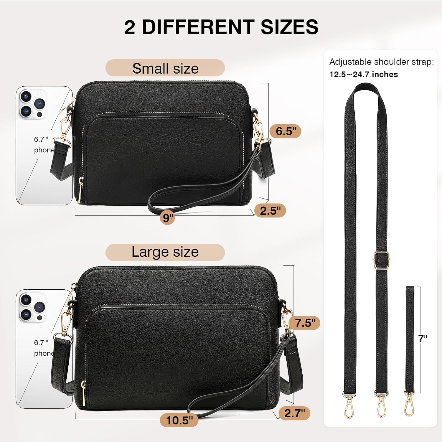 Crossbody Bag For Women - Pu Leather Shoulder Bag Trendy Small Crossbody Purse Bag For Travel Work Party