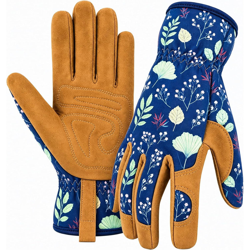 Womens Gardening Weeding Working Gloves, Leather Garden Glove For Women Thorn Proof No Stab For Digging, Planting,Pruning