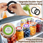 UNERVER Mason Jar Vacuum Sealer Kit, Electric Airtight Food Saver for Wide & Regular Mouth Jars, Easy One-Touch Vacuum Sealer for Meal Prep, Pantry Storage & Keeping Food Fresh Longer