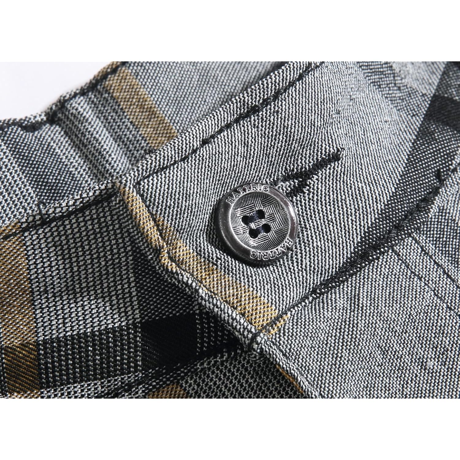 Novocct Cargo Short For Men 10" Inseam Relaxed Fit Plaid Outdoor Hiking Work Stretch Cotton Casual Shorts With Multi-Pocket