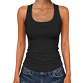 Anrabess Womens Ribbed Square Neck Tank Tops, Soft Stretchy Fabric Slim Fit Comfy For Yoga Lounge& Versatile Summer Outfits