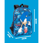 Sonic The Hedgehog Boys Backpack | Kids Navy Camo School Rucksack Pencil Case, Water Bottle | Game Merchandise, Blue, One Size, ['Rucksack']