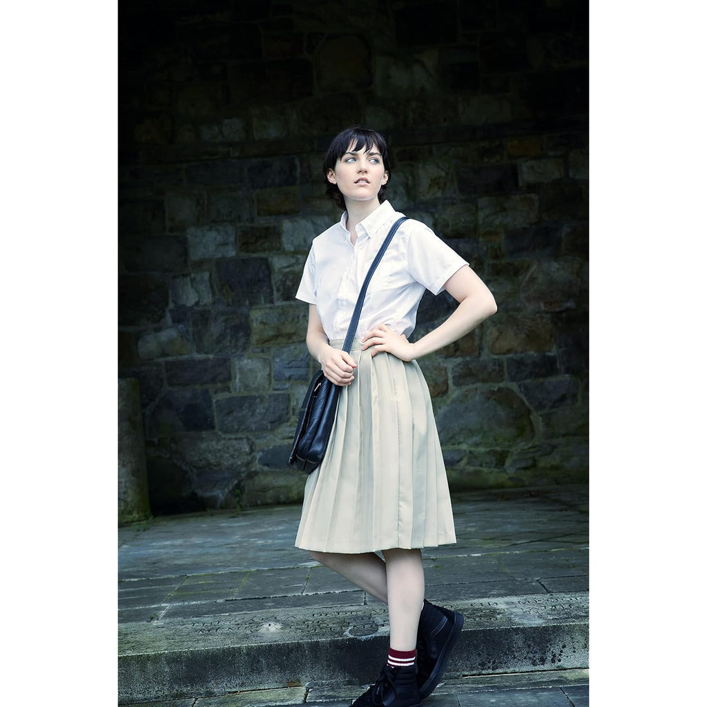 French Toast Women'S Junior'S Fitted Wrinkle-Resistant Oxford Shirt With Short Sleeves