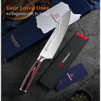 KEEMAKE Chef Knife - 8 Inch High Carbon Stainless Steel Kitchen Knife with Ergonomic Handle, Professional Kitchen Gadgets with Gift Box for Men and Women, Father Day Gifts