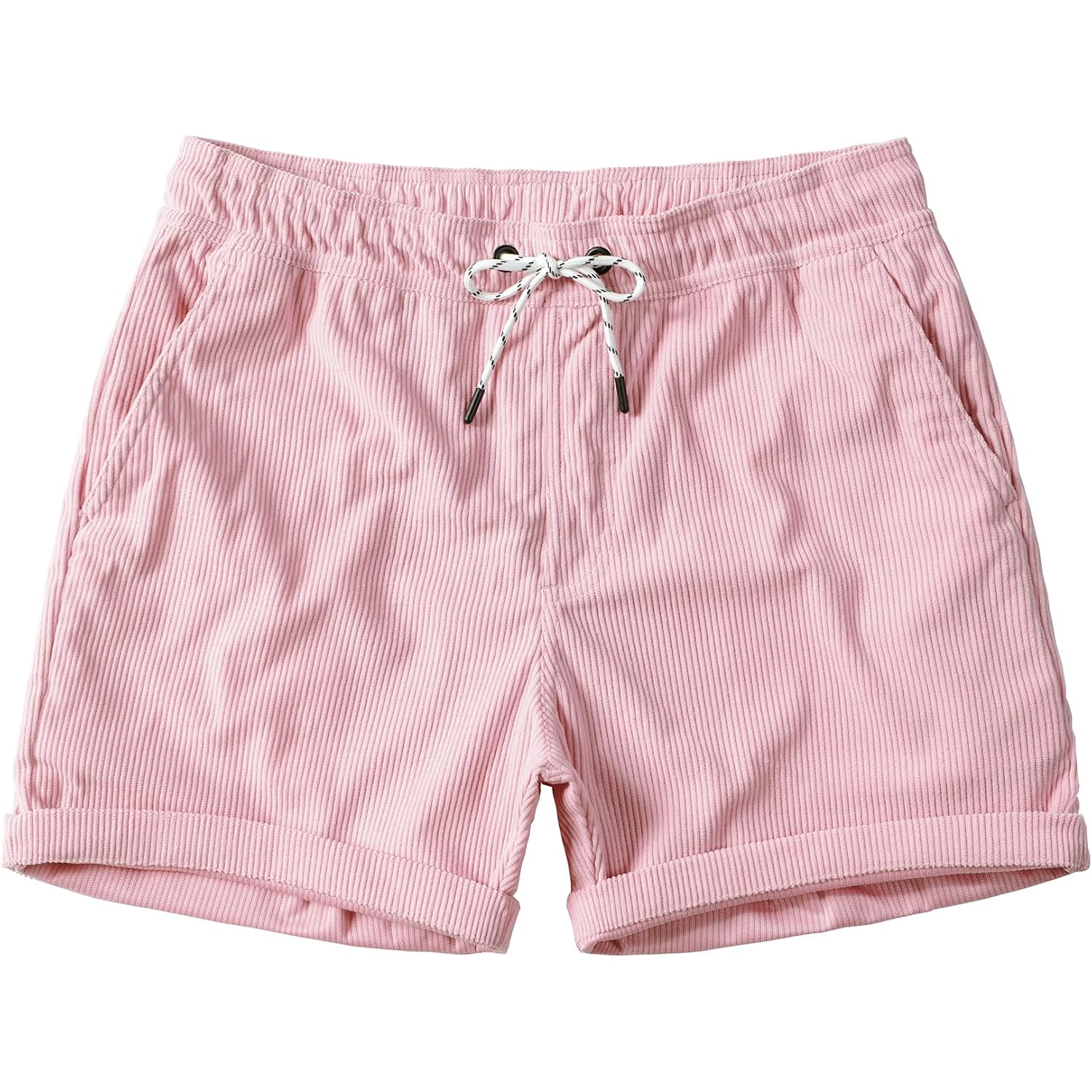 Jotook Men'S Casual Drawstring Corduroy Shorts Elastic Waist Summer Shorts With Pocket