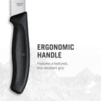 Victorinox Swiss Classic Kitchen Set, 5 Pieces - Utility & Bread Knives | Durable Ergonomic Set With Paring, Carving, And Bread Knives. Made In Switzerland, Dishwasher Safe, And Black Handles.