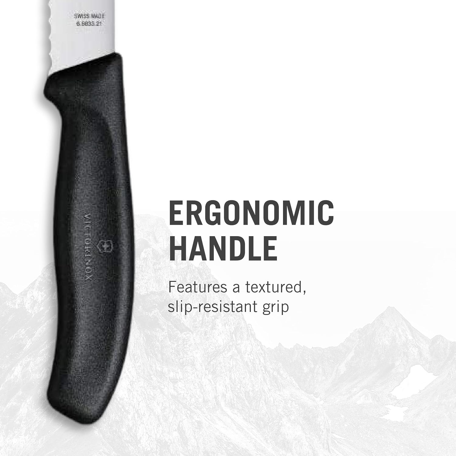 Victorinox Swiss Classic Kitchen Set, 5 Pieces - Utility & Bread Knives | Durable Ergonomic Set With Paring, Carving, And Bread Knives. Made In Switzerland, Dishwasher Safe, And Black Handles.