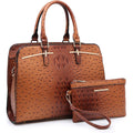 Women Handbag Wallet Tote Shoulder Hobo Bag Top Handle Satchel Purse Set 2Pcs With 3 Compartments