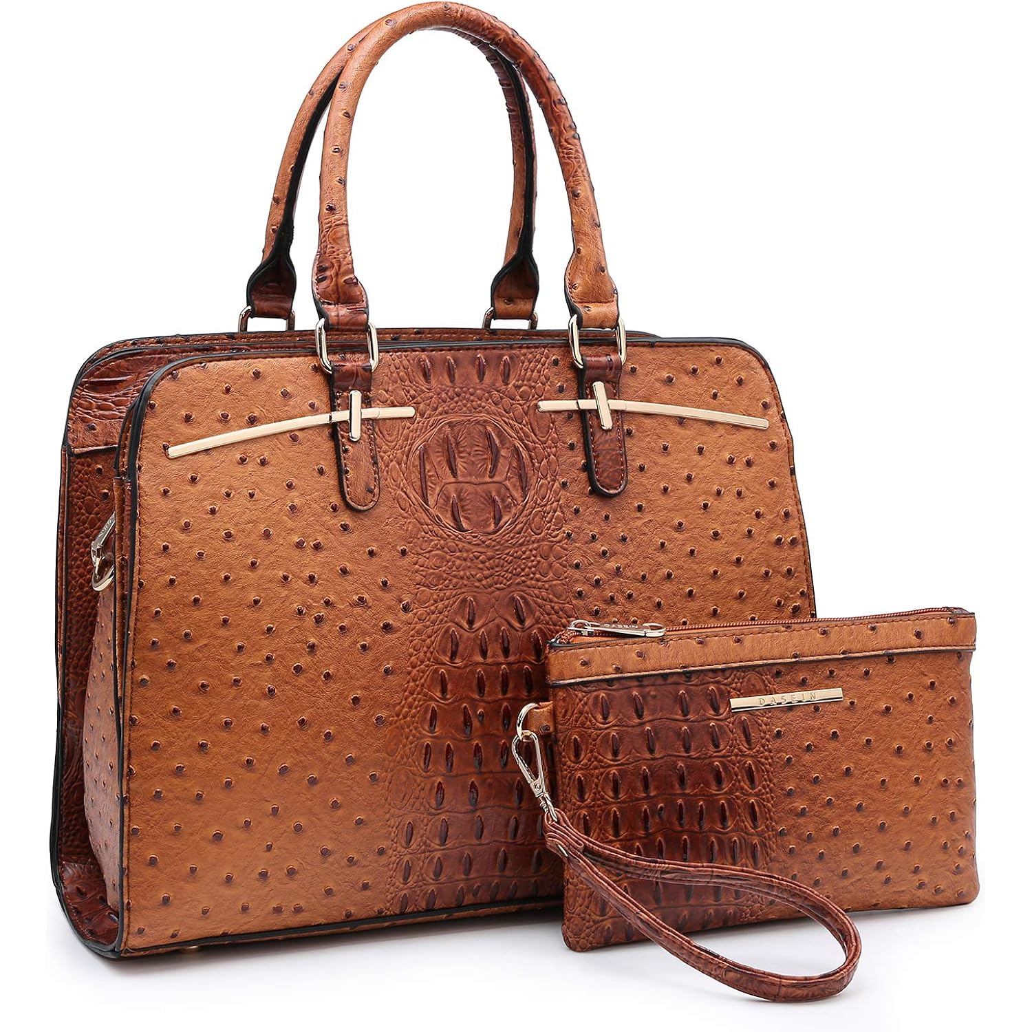 Women Handbag Wallet Tote Shoulder Hobo Bag Top Handle Satchel Purse Set 2Pcs With 3 Compartments