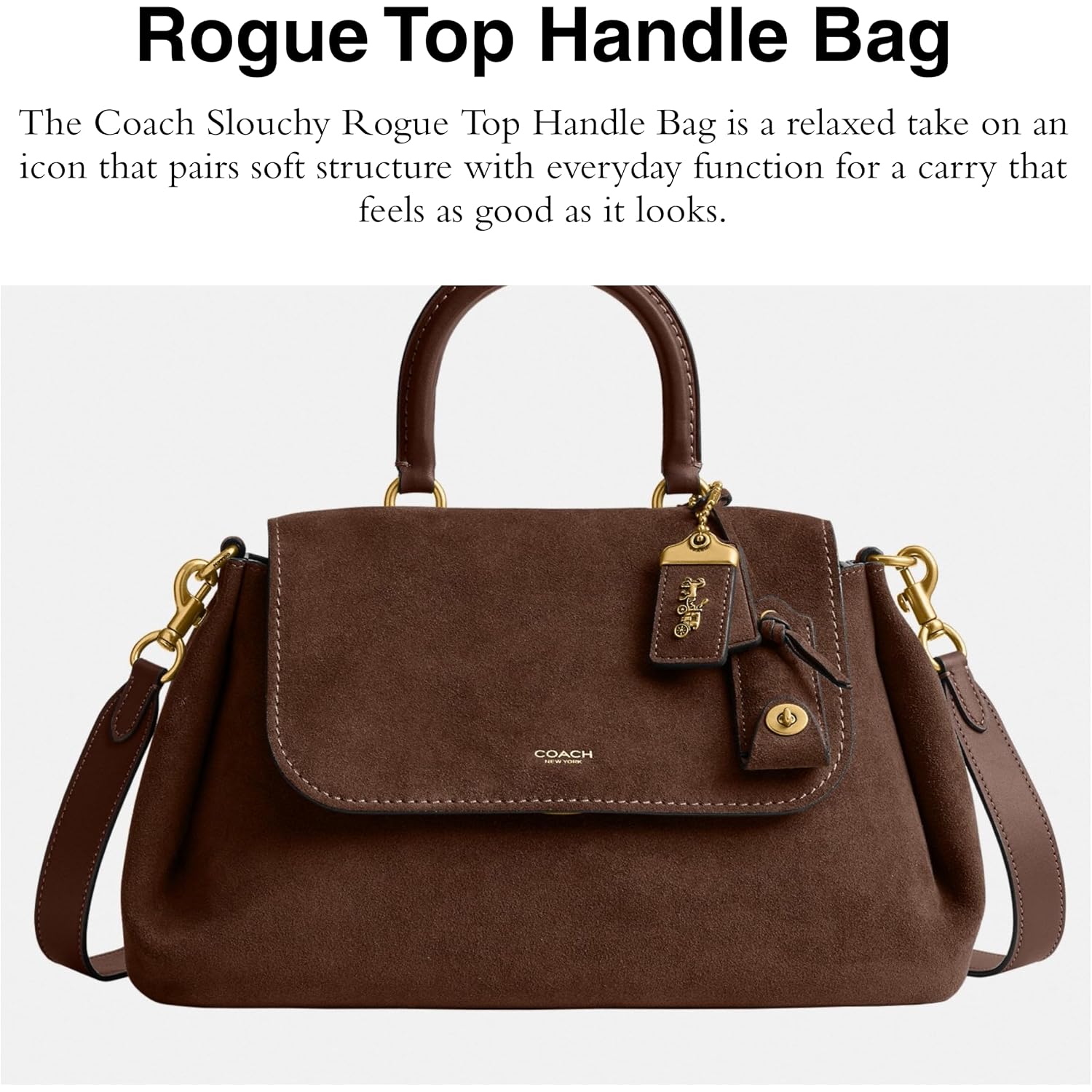 Coach Womens Slouchy Rogue Top Handle Bag