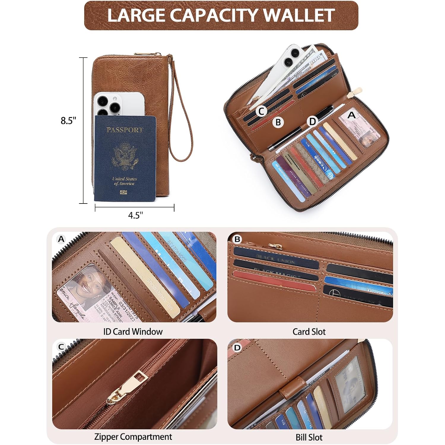 Purses for Women 3PCS, Crossbody Bags Set Large Leather Purse Shoulder Handbags with Wallet Adjustable Straps for Ladies Tote