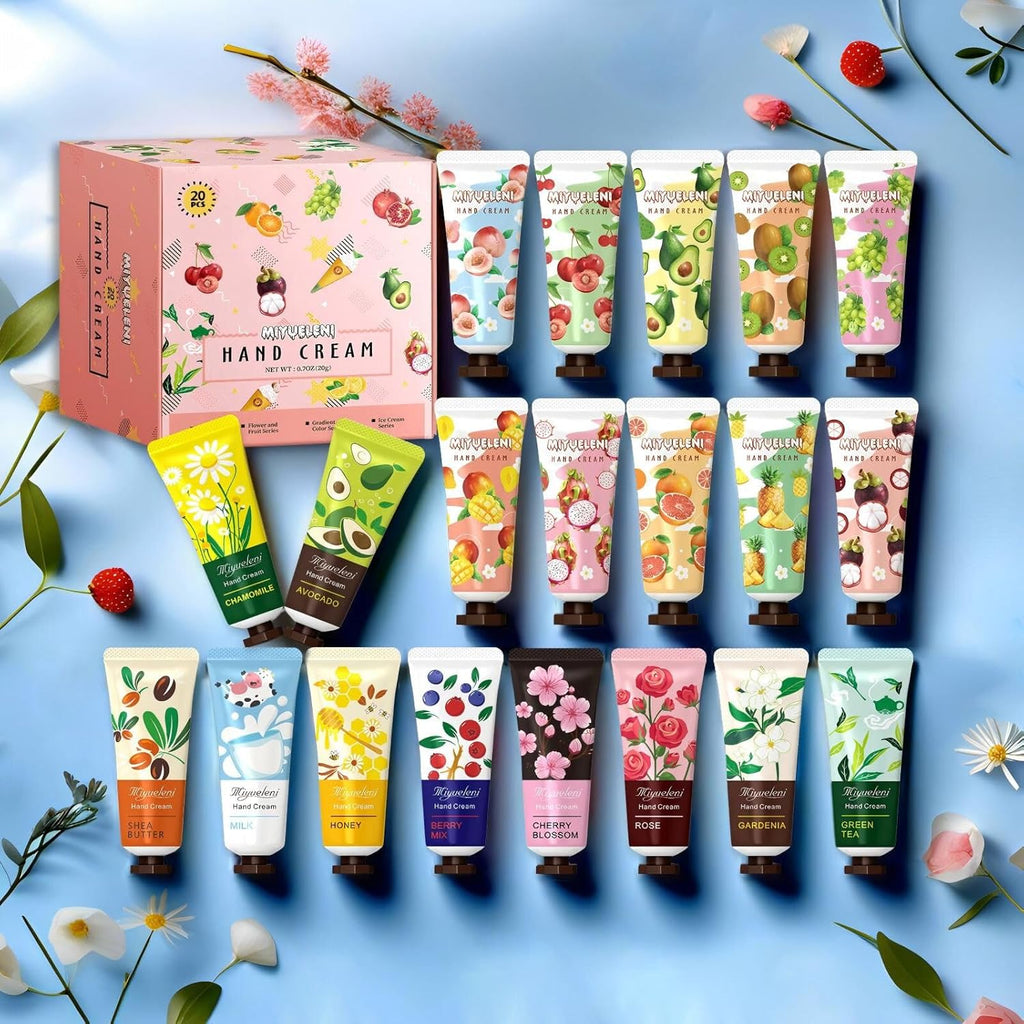 20 Pack Hand Cream Gift Set,Mothers Day Gifts,Moisturizing Hand Lotion for Dry Hands,Birthday Gifts for Women& Teen Girls,Teacher Appreciation Gifts,Nurses Week Gifts,Travel Size Bulk