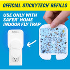 Safer Home Flying Insect Trap Official Refills | 3 Glue Card Refills For Plug-In Fruit Fly, Moth & Gnat Trap, Fruit Fly Killer, 24/7 Catch, Sh503