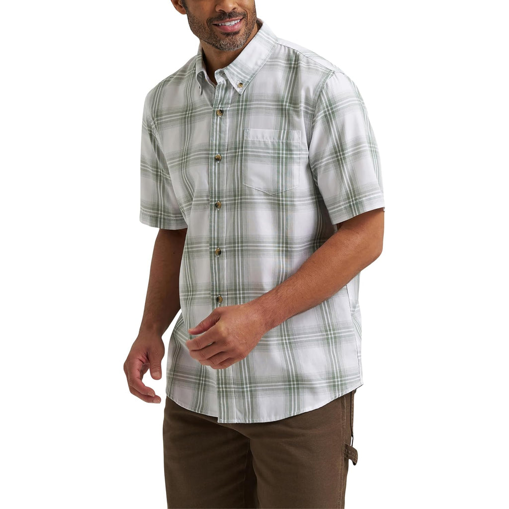 Wrangler Authentics Men'S Short Sleeve Classic Plaid Shirt