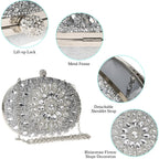 Womens Sparkly Rhinestone Glitter Clutch Purse Evening Handbag Shoulder Bag for Wedding Party Prom