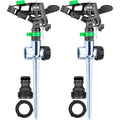 Apt Sprinklers For Yard Lawn & Garden| 80 To 5800 Sq Ft Adjustable (2-Pack) | Pulsating Impact Rotating Custom Pattern Commercial Farming Grade Water Saving Sprinkler With 4X Larger Droplets