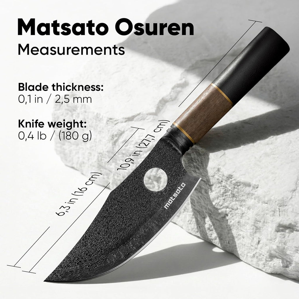 New 2026 Matsato Osuren Chef Knife 6.3 Inch – Japanese Stainless Steel Kitchen Knife, Professional Chef’s Knife for Cooking, Meat Cutting Knife, Chopping Knife, Sharp Kitchen Knives for Cooking & Prep