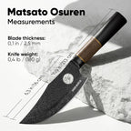 New 2026 Matsato Osuren Chef Knife 6.3 Inch – Japanese Stainless Steel Kitchen Knife, Professional Chef’s Knife for Cooking, Meat Cutting Knife, Chopping Knife, Sharp Kitchen Knives for Cooking & Prep