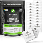 Bugbarrier'S Extra-Strength Mouse Repellent Deterrent Pouches, Usda 99% Biobased, Peppermint & Rosemary Oils Repel Mice Nesting In Car, Rv, Boat, Garage, Shed, Cabin Made In The Usa (Pack Of 20)
